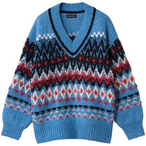 Maison Special Mokemoke Argyle Knit Pullover from Japan One Size